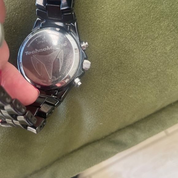 TechnoMarine diamond and black ceramic watch